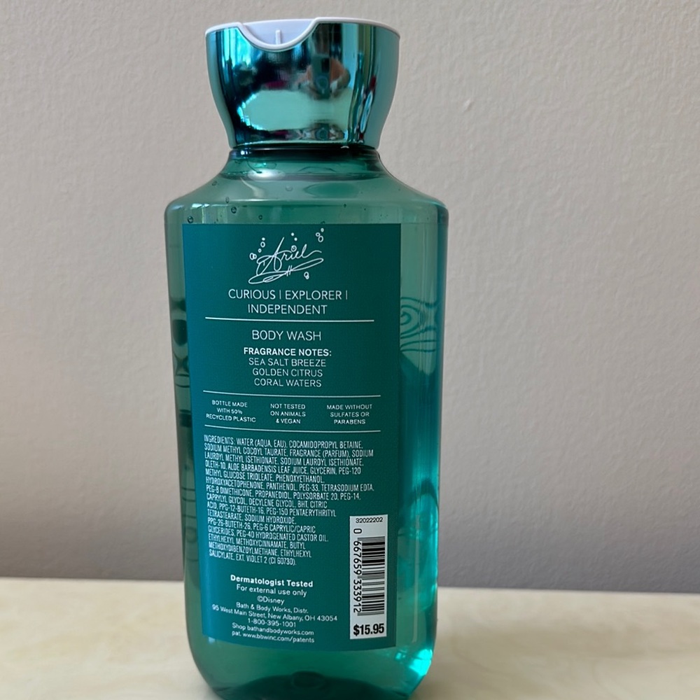 NIB Bath & Body Works One Full Size 10oz/295ml Disney Princess Ariel Bod… - Picture 2 of 4